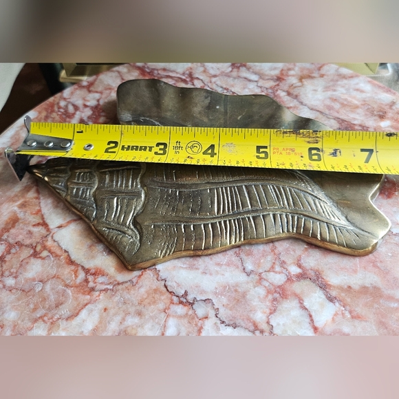 Vintage Brass SeaShell Wall Decor Set of 5 - Picture 5 of 5